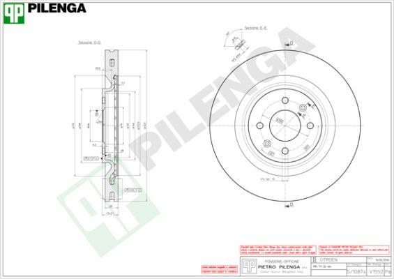 Pilenga V1552 - Kočioni disk www.molydon.hr