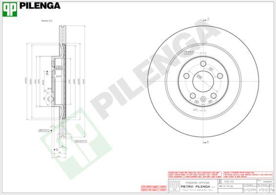 Pilenga V1512 - Kočioni disk www.molydon.hr