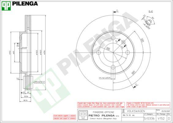 Pilenga V152 - Kočioni disk www.molydon.hr