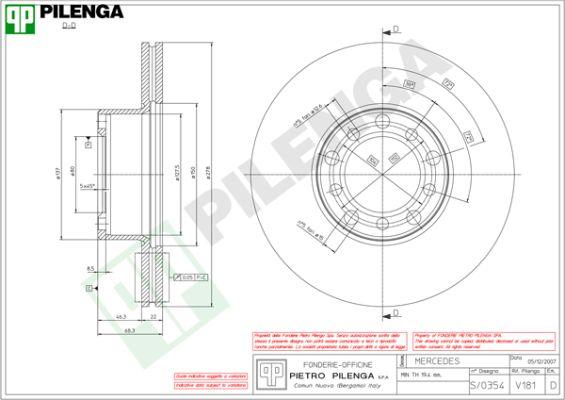 Pilenga V181 - Kočioni disk www.molydon.hr