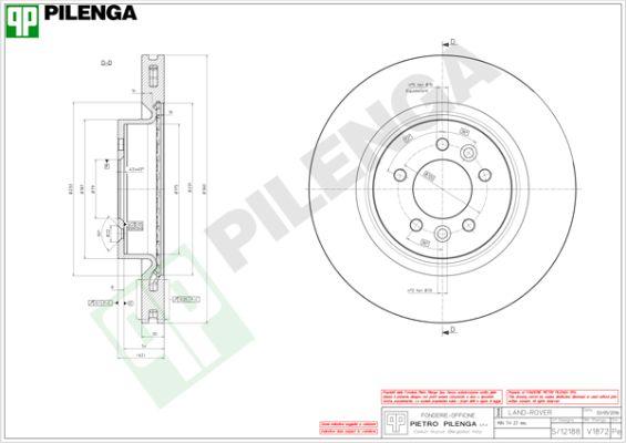 Pilenga V1872 - Kočioni disk www.molydon.hr