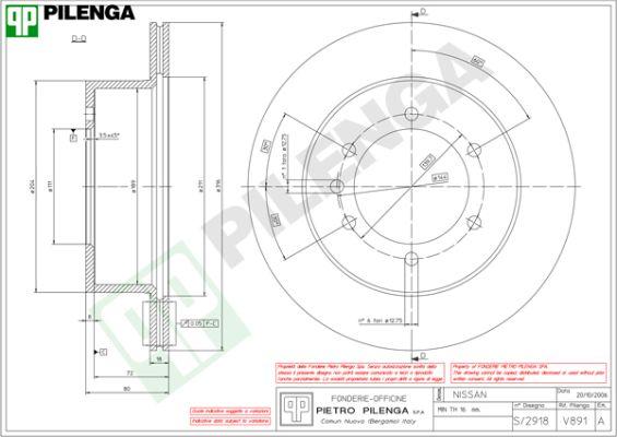 Pilenga V891 - Kočioni disk www.molydon.hr