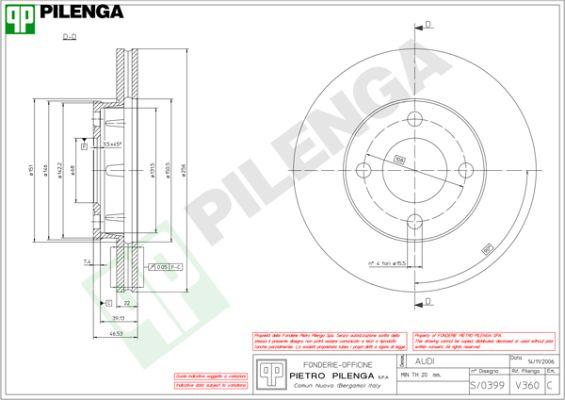 Pilenga V360 - Kočioni disk www.molydon.hr