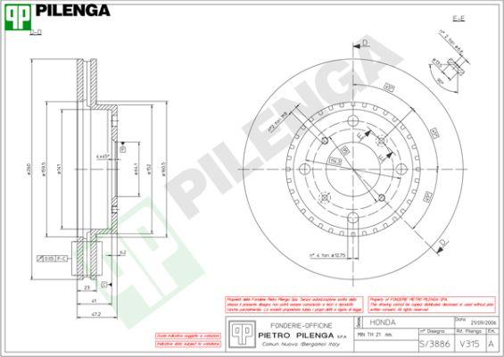 Pilenga V315 - Kočioni disk www.molydon.hr