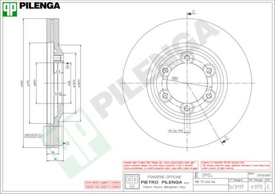 Pilenga V375 - Kočioni disk www.molydon.hr