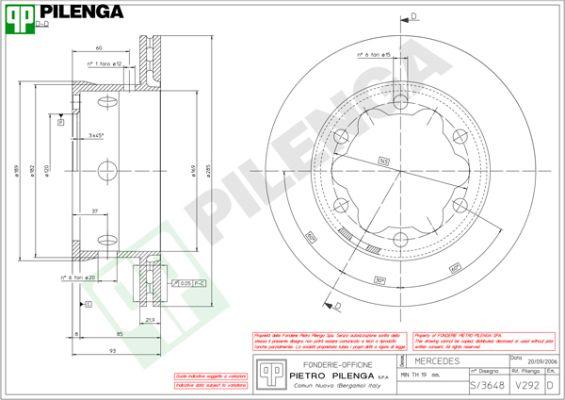 Pilenga V292 - Kočioni disk www.molydon.hr