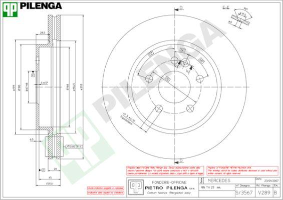 Pilenga V289 - Kočioni disk www.molydon.hr