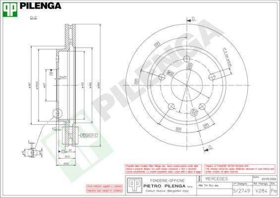 Pilenga V284 - Kočioni disk www.molydon.hr