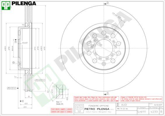 Pilenga V233 - Kočioni disk www.molydon.hr