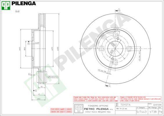 Pilenga V738 - Kočioni disk www.molydon.hr