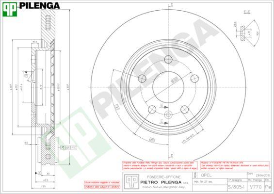 Pilenga V770 - Kočioni disk www.molydon.hr