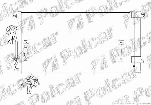 Polcar 9580K8C1 - Kondenzator, klima-Uređaj www.molydon.hr