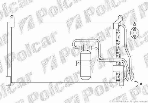 Polcar 5515K8B1 - Kondenzator, klima-Uređaj www.molydon.hr