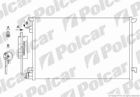 Polcar 5518K8C3 - Kondenzator, klima-Uređaj www.molydon.hr