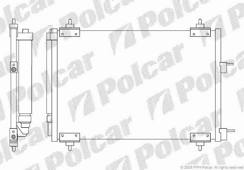 Polcar 5710K8C1 - Kondenzator, klima-Uređaj www.molydon.hr