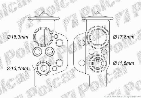 Polcar 6913KZ-1 - Ekspanzioni ventil, klima-Uređaj www.molydon.hr