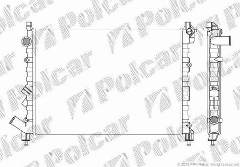 Polcar 603208A1 - Hladnjak, hladjenje motora www.molydon.hr