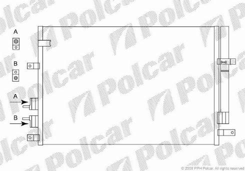 Polcar 1411K81X - Kondenzator, klima-Uređaj www.molydon.hr