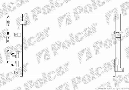 Polcar 1411K82X - Kondenzator, klima-Uređaj www.molydon.hr