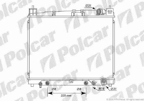 Polcar 8103084K - Hladnjak, hladjenje motora www.molydon.hr