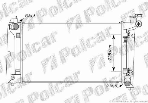 Polcar 8113085K - Hladnjak, hladjenje motora www.molydon.hr