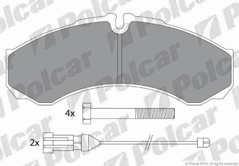 Polcar IE141208-200 - Komplet Pločica, disk-kočnica www.molydon.hr