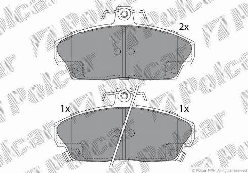 Polcar S70-0045 - Komplet Pločica, disk-kočnica www.molydon.hr