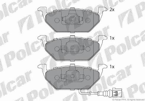 Polcar S70-0010 - Komplet Pločica, disk-kočnica www.molydon.hr