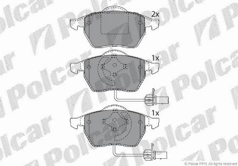 Polcar S70-0012 - Komplet Pločica, disk-kočnica www.molydon.hr