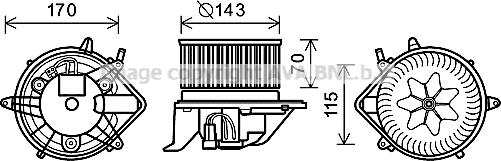 Prasco BW8459 - Elektromotor, ventilator kabine/unutrasnjeg prostora www.molydon.hr