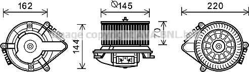 Prasco CN8507 - Elektromotor, ventilator kabine/unutrasnjeg prostora www.molydon.hr