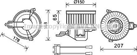 Prasco CN8511 - Elektromotor, ventilator kabine/unutrasnjeg prostora www.molydon.hr