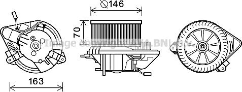 Prasco CN8295 - Elektromotor, ventilator kabine/unutrasnjeg prostora www.molydon.hr