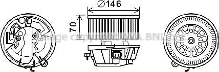 Prasco CN8296 - Elektromotor, ventilator kabine/unutrasnjeg prostora www.molydon.hr