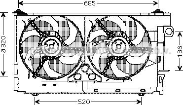 Prasco CN7516 - Ventilator, hladjenje motora www.molydon.hr