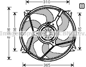 Prasco CN7530 - Ventilator, hladjenje motora www.molydon.hr