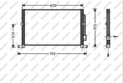 Prasco FD107C001 - Kondenzator, klima-Uređaj www.molydon.hr