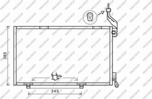 Prasco FD344C004 - Kondenzator, klima-Uređaj www.molydon.hr