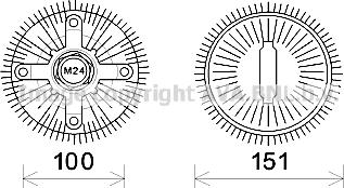 Prasco FDC448 - kvačilo, ventilator hladnjaka www.molydon.hr