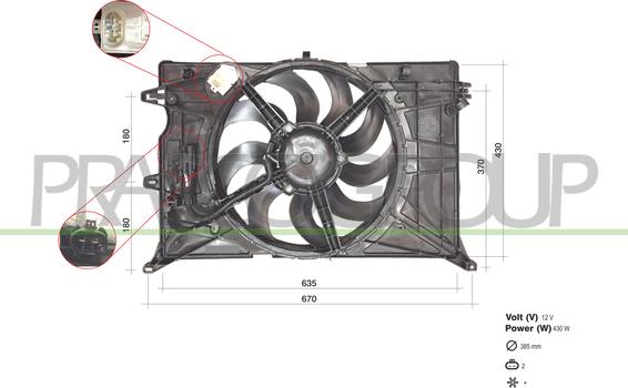 Prasco FT060F001 - Ventilator, hladjenje motora www.molydon.hr