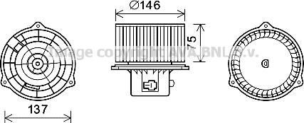 Prasco HY8403 - Elektromotor, ventilator kabine/unutrasnjeg prostora www.molydon.hr