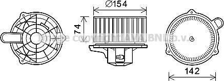 Prasco HY8349 - Elektromotor, ventilator kabine/unutrasnjeg prostora www.molydon.hr