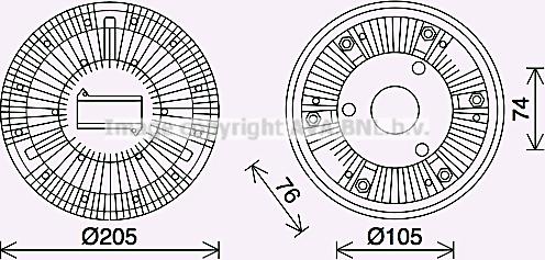 Prasco IVC138 - kvačilo, ventilator hladnjaka www.molydon.hr