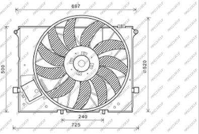 Prasco ME522F002 - Ventilator, hladjenje motora www.molydon.hr