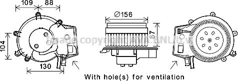 Prasco MS8625 - Elektromotor, ventilator kabine/unutrasnjeg prostora www.molydon.hr