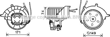 Prasco OL8629 - Elektromotor, ventilator kabine/unutrasnjeg prostora www.molydon.hr