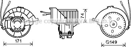 Prasco OL8627 - Elektromotor, ventilator kabine/unutrasnjeg prostora www.molydon.hr