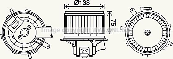 Prasco PE8406 - Elektromotor, ventilator kabine/unutrasnjeg prostora www.molydon.hr