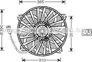 Prasco PE7535 - Ventilator, hladjenje motora www.molydon.hr