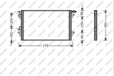 Prasco RN084C001 - Kondenzator, klima-Uređaj www.molydon.hr